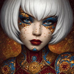15 Futuristic Female Portraits PNG | Afro Steampunk Art Prints for POD, Sublimation, DIY Gifts, Black Girl Wall Art, Craft Room Decor