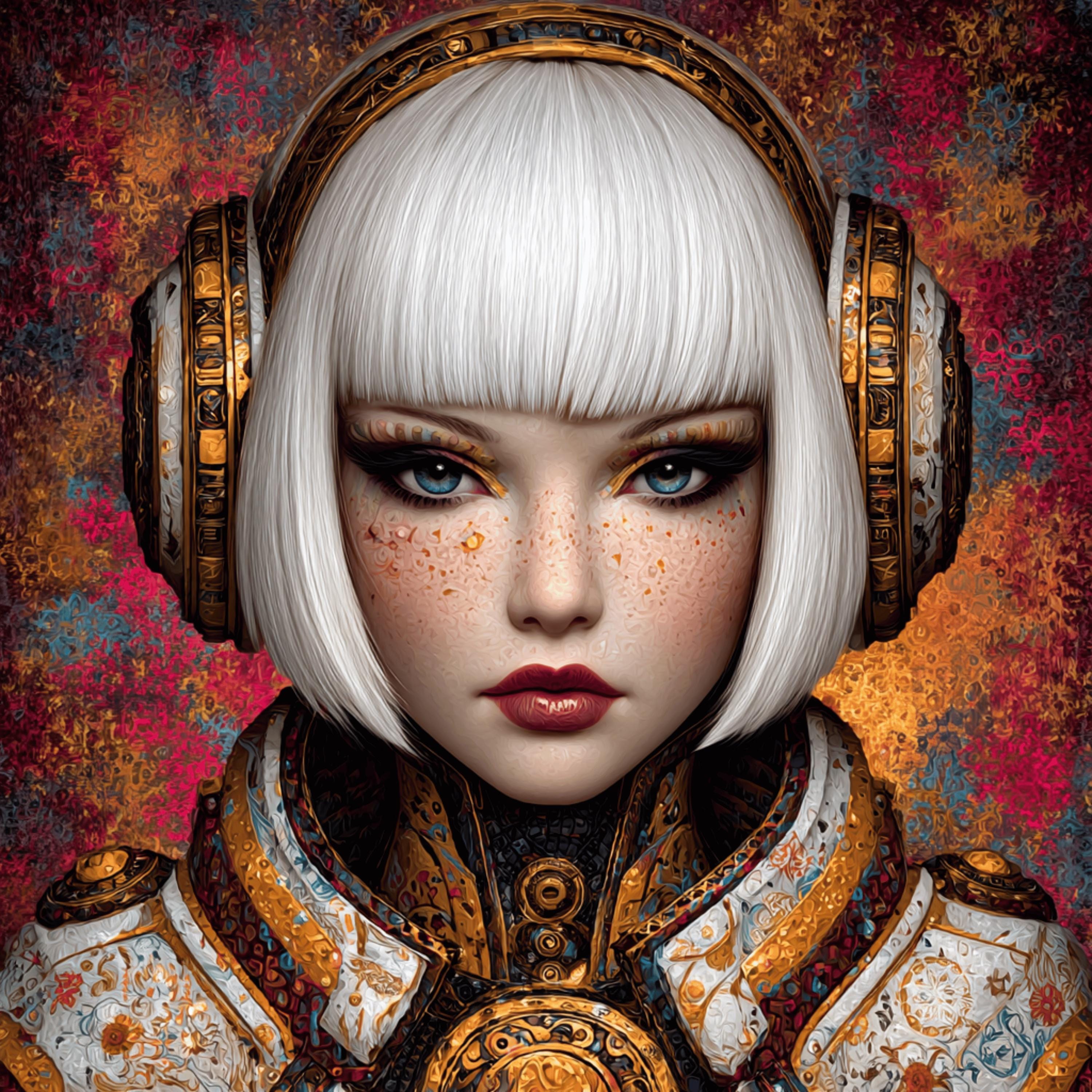 15 Futuristic Female Portraits PNG | Afro Steampunk Art Prints for POD, Sublimation, DIY Gifts, Black Girl Wall Art, Craft Room Decor