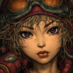 56 DIY Wall Art Female Anime Portraits for Sci-Fi Bedroom, Manga Wall Prints for Teens, Sublimation PNGs for POD and Digital Crafting