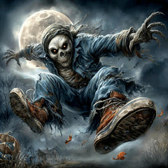 19 DIY Halloween Wall Art Scary Skeleton Moon Prints, Digital Art Horror for Spooky Home Decor, Creepy Skull Images for POD or Sublimation