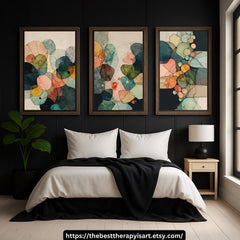 11 Teal Abstract Wall Art for DIY Decor, 2:3 Ratio Digital Prints for Sublimation, POD Projects, Modern Boho Home Art, Downloadable Gift