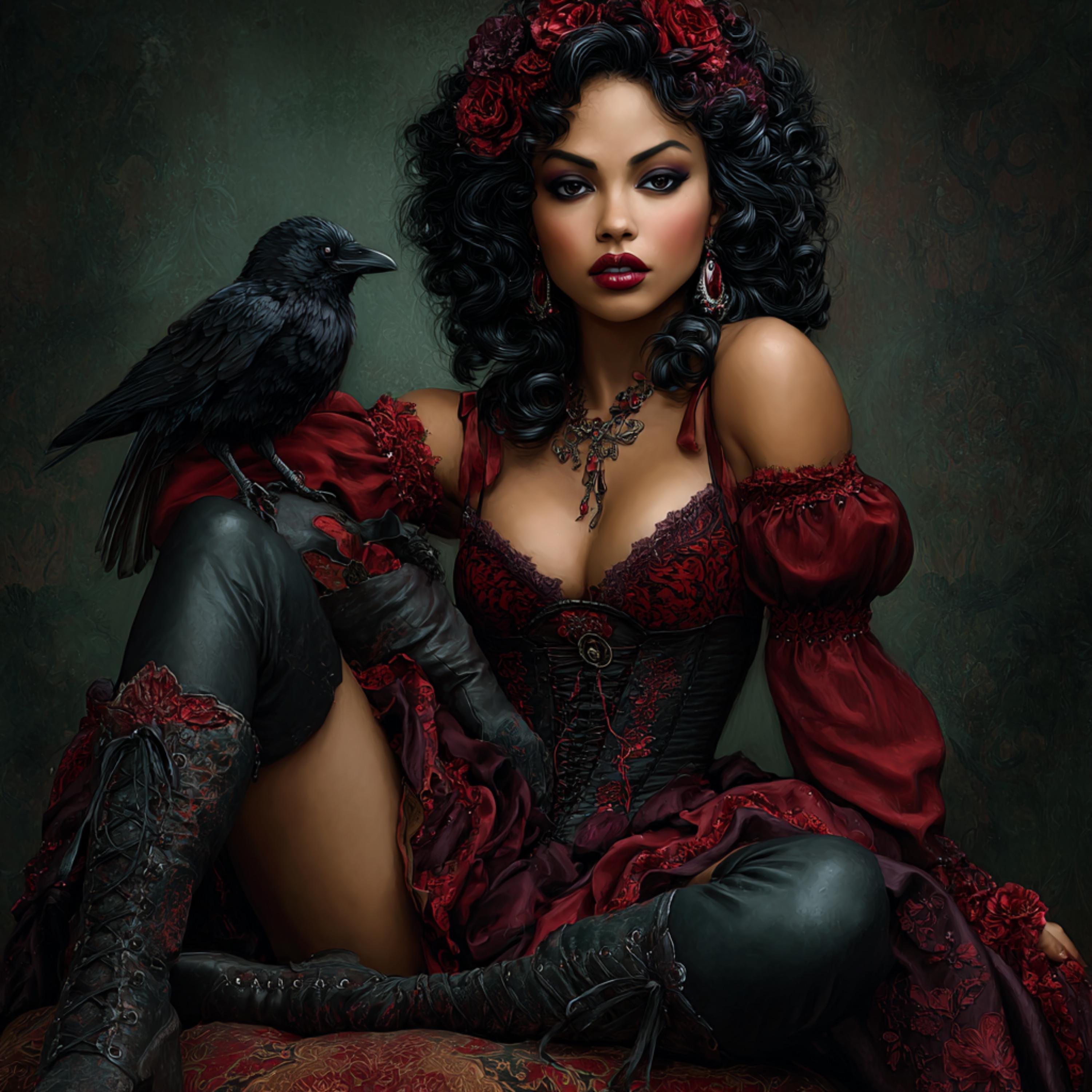 15 Vampire Queen Baroqque Gothic Art Printable | DIY Wall Art for Women | Dark Fantasy POD Images | Horror Decor for Halloween Projects
