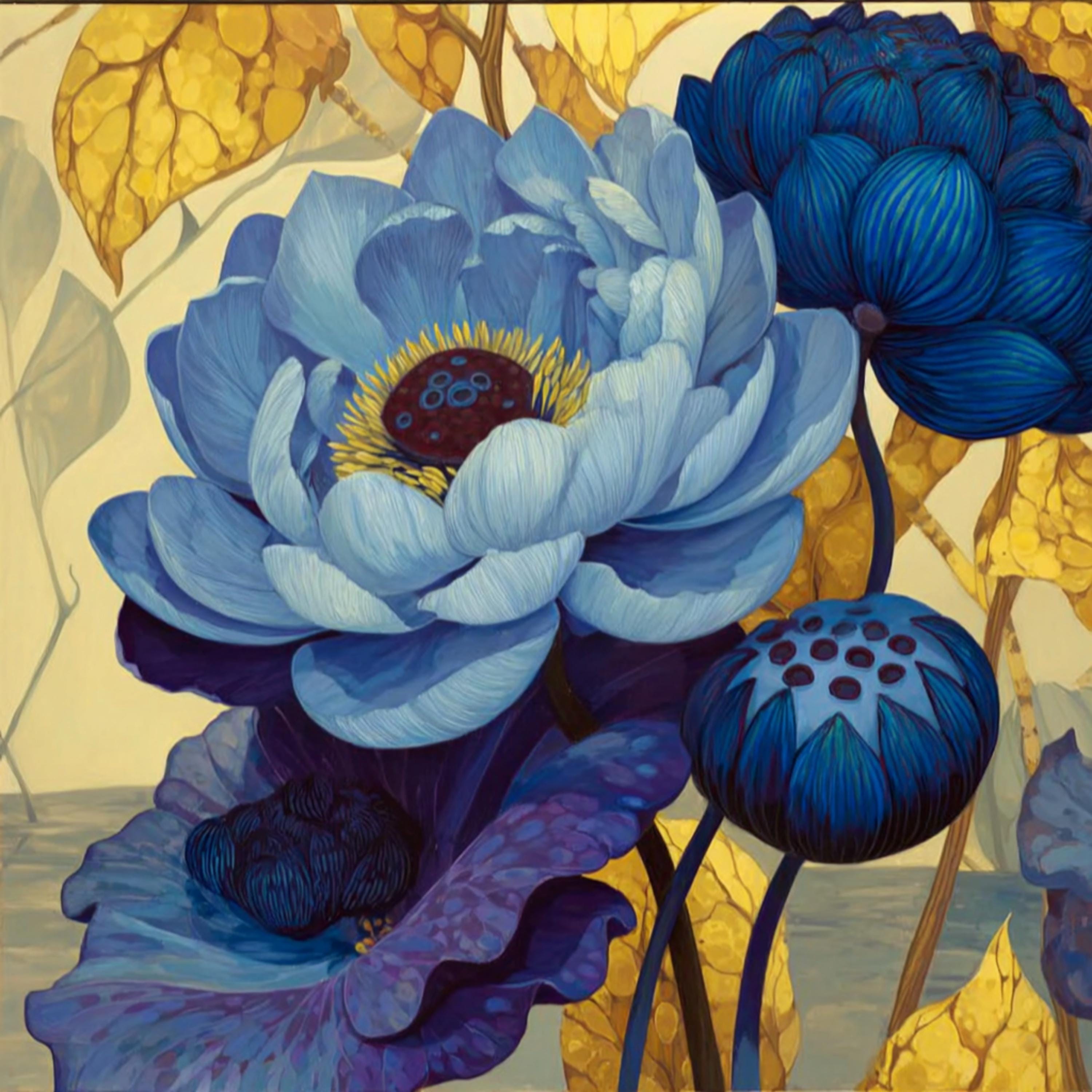 12 Blue Flower Wall Art, DIY Botanical Prints for Kitchen or Dining, Digital Peony Art for Sublimation & POD Crafters, Summer Artwork.