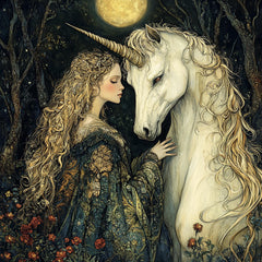 15 Magical Elven Princess and Unicorn Wall Art | DIY Fantasy Printable Art for Girls' Room, Sublimation Designs, Fairytale Decor, Gifts