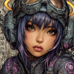 56 DIY Wall Art Female Anime Portraits for Sci-Fi Bedroom, Manga Wall Prints for Teens, Sublimation PNGs for POD and Digital Crafting