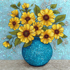12 DIY Wall Art Printable Sunflower Still Life, Blue Vase Kitchen Decor, Farmhouse Floral Artwork, Rustic Wall Art, Instant Download PNG Set