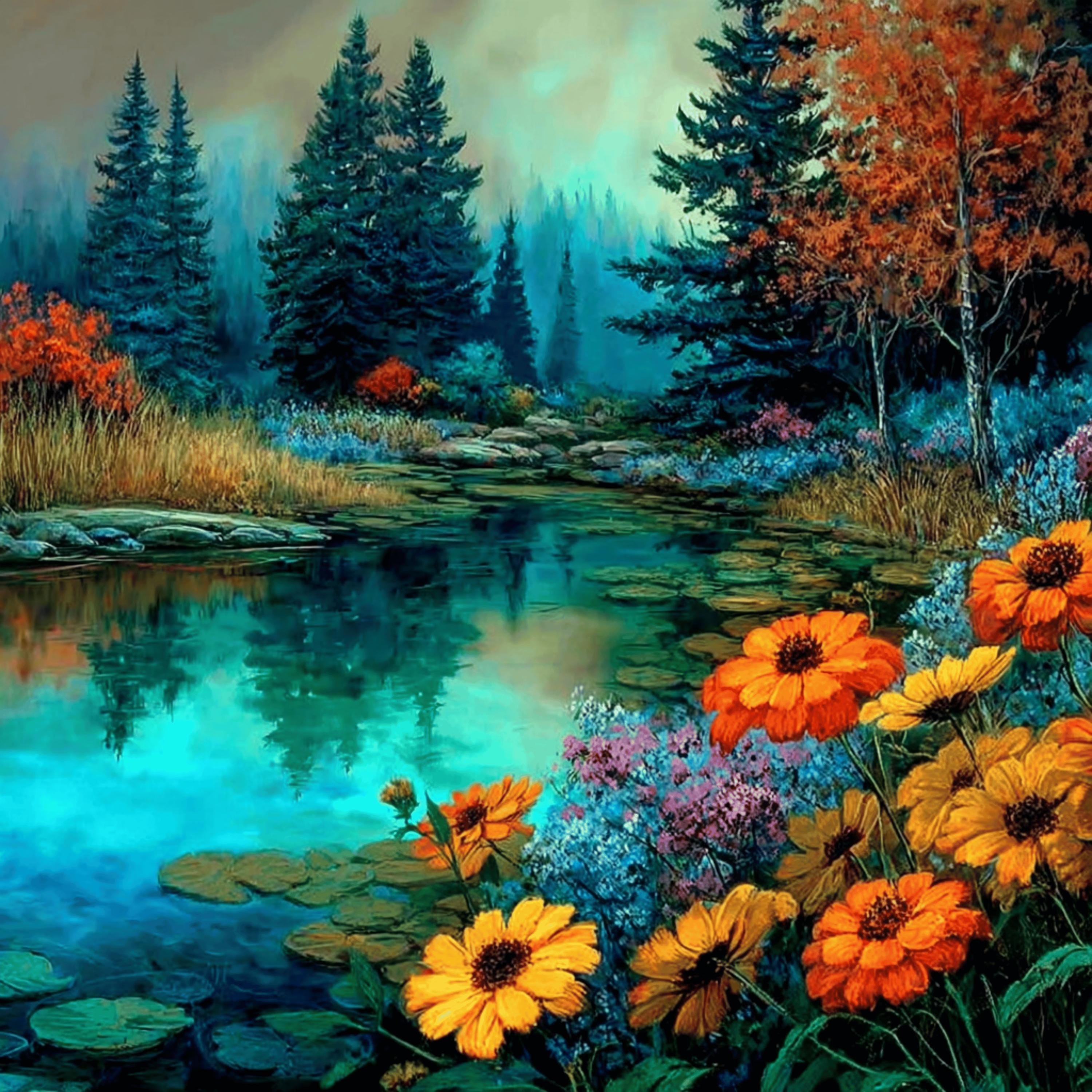 15 DIY Landscape Wall Art, Colorful Nature Scenery Prints, Digital Download Artwork for Living Room, Sublimation Art for Crafters