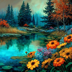 15 DIY Landscape Wall Art, Colorful Nature Scenery Prints, Digital Download Artwork for Living Room, Sublimation Art for Crafters