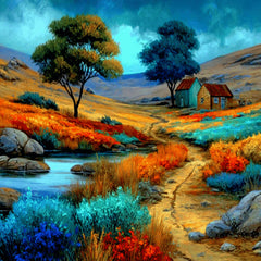 15 DIY Landscape Wall Art, Colorful Nature Scenery Prints, Digital Download Artwork for Living Room, Sublimation Art for Crafters